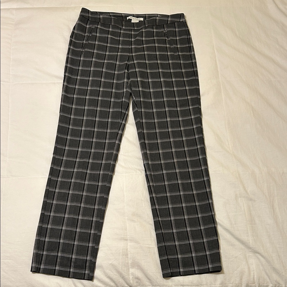 Zac & Rachel Charcoal and White Checkered Trousers